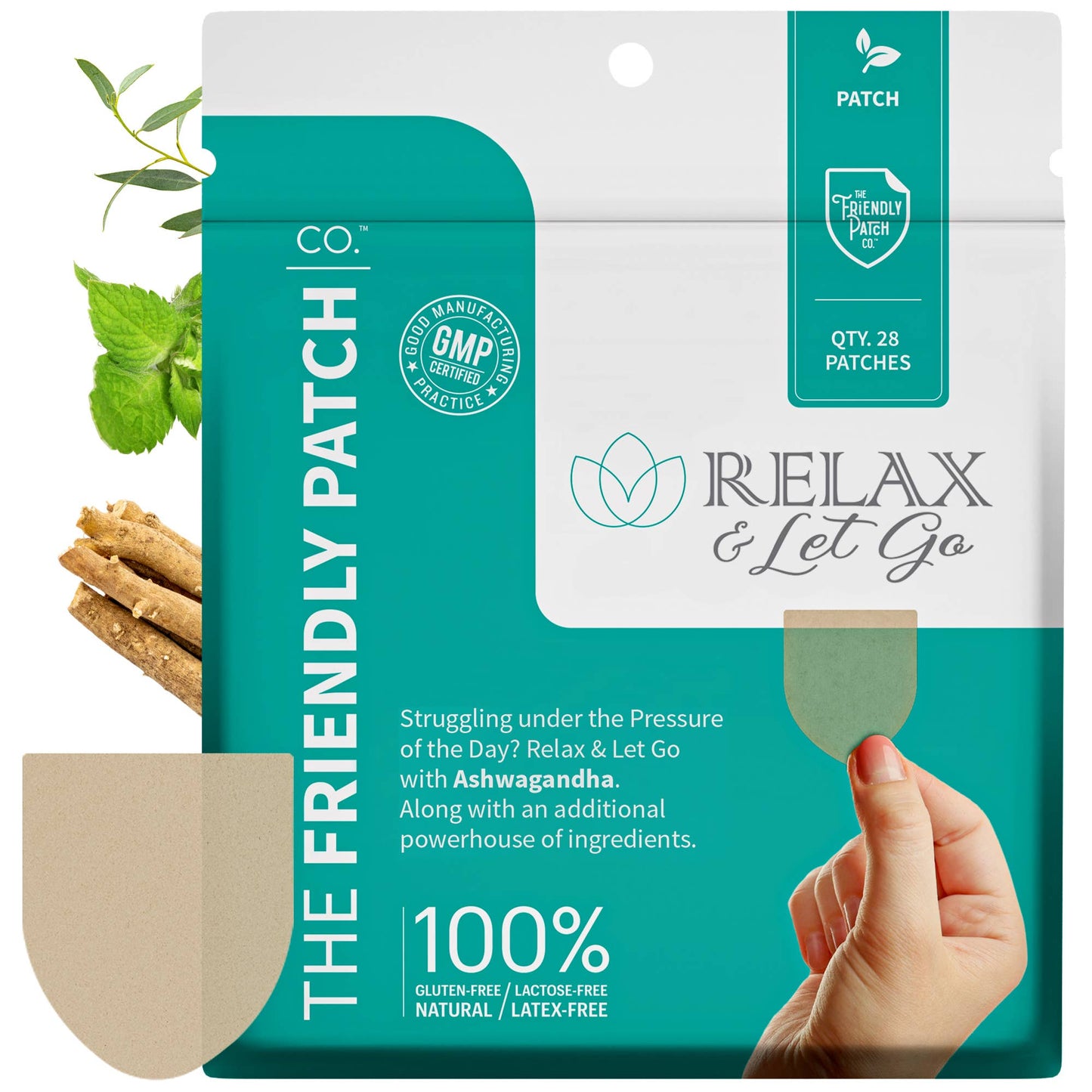 Zen Stress Patch Relax & Let Go Ashwagandha Gaba 28 Patches