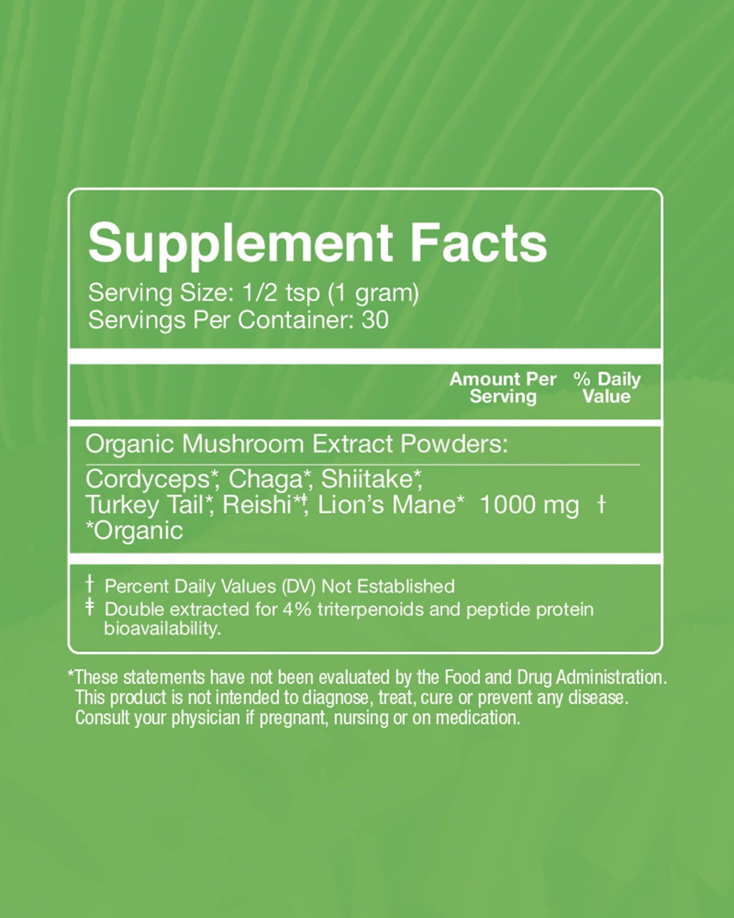 Lifeforce Organic Mushroom Extract Immune System Supplement
