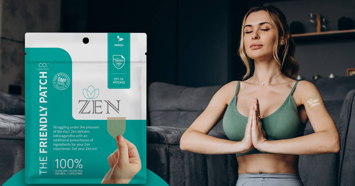 Zen Stress Patch Relax & Let Go Ashwagandha Gaba 28 Patches