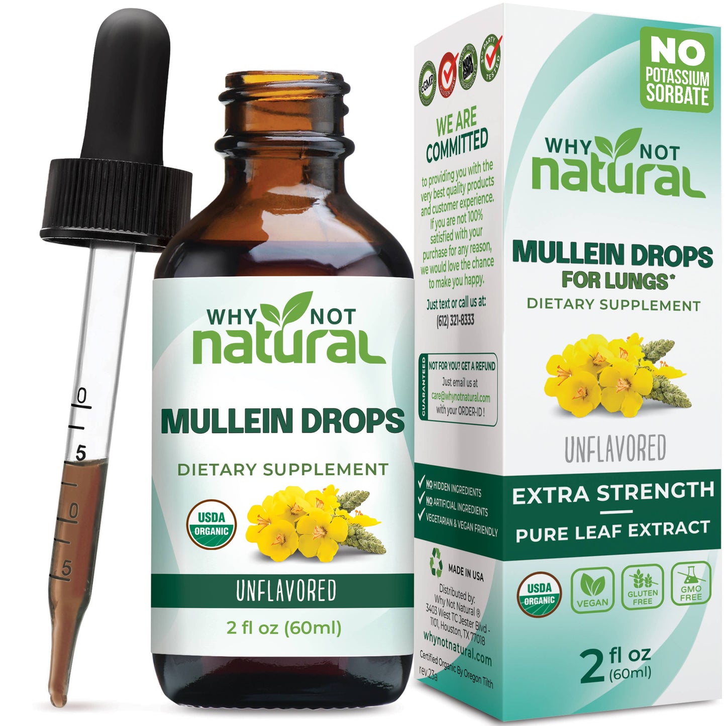 Organic Mullein Drops for Lungs