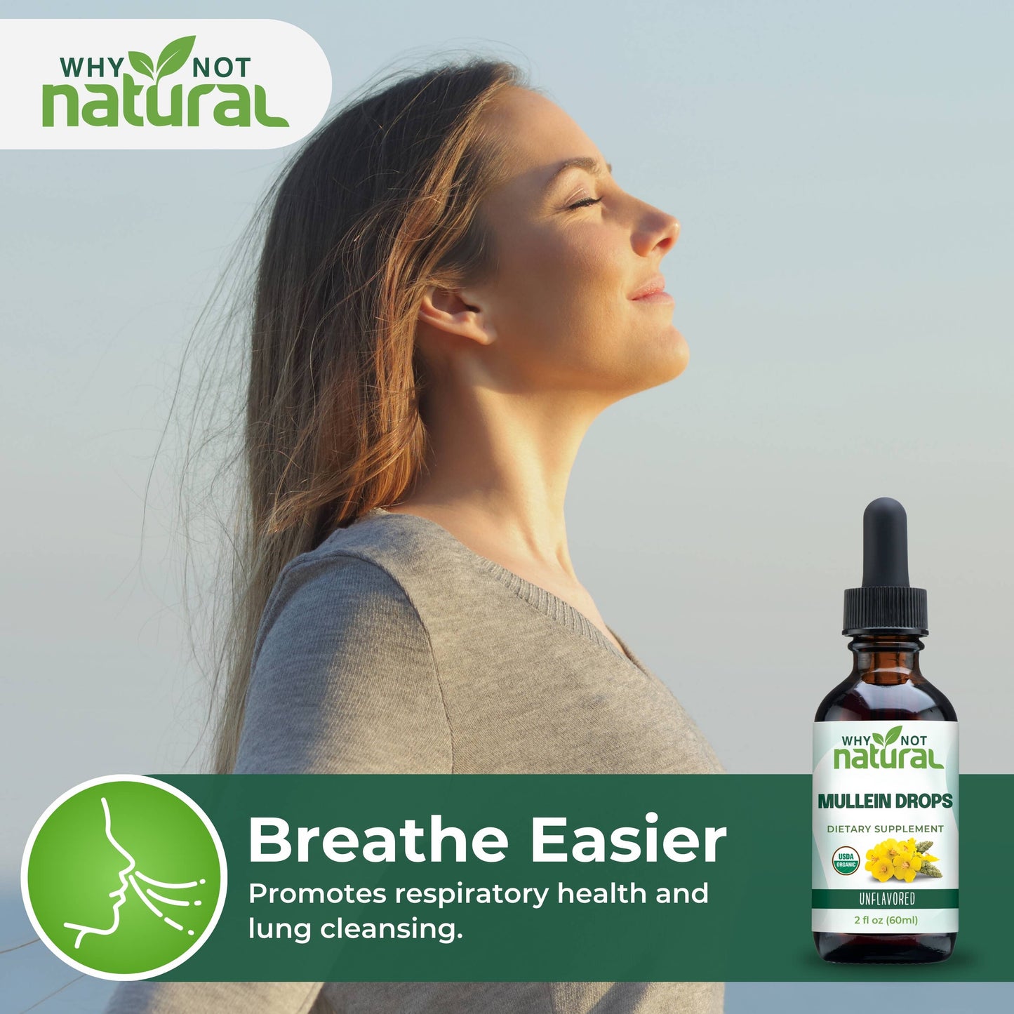 Organic Mullein Drops for Lungs