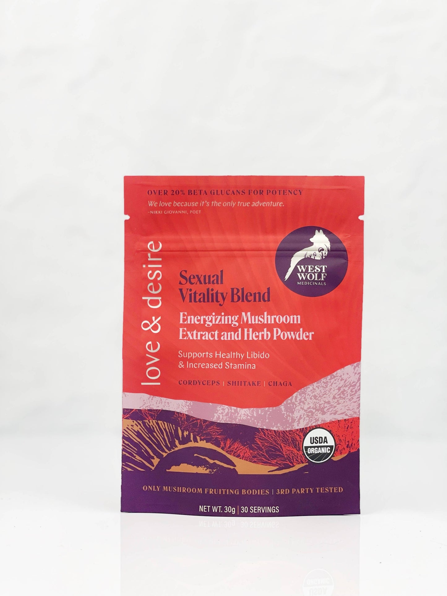 Love & Desire Organic Mushroom Sexual Vitality Supplement