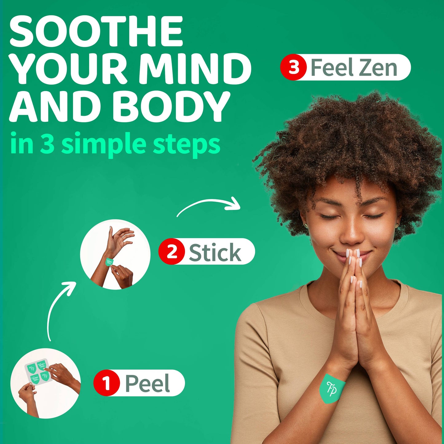 Zen Stress Patch Relax & Let Go Ashwagandha Gaba 28 Patches