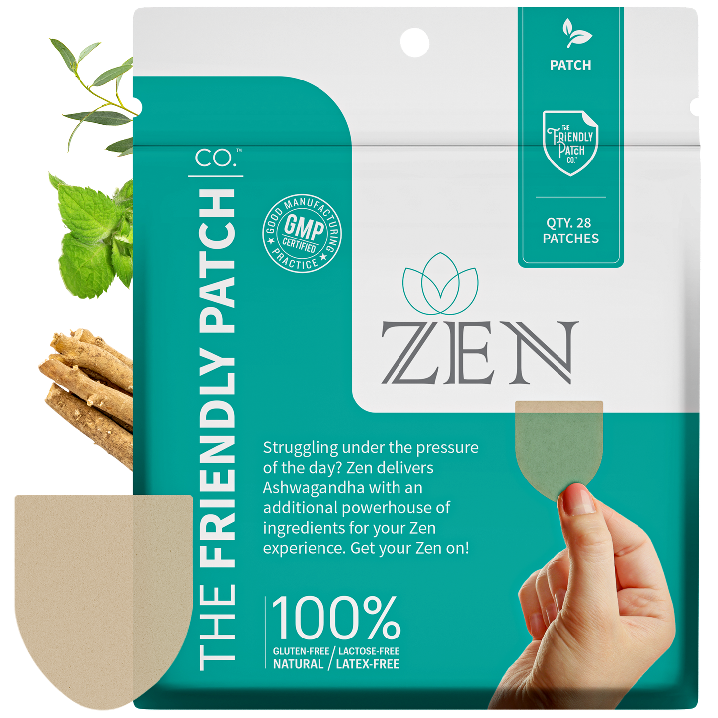 Zen Stress Patch Relax & Let Go Ashwagandha Gaba 28 Patches
