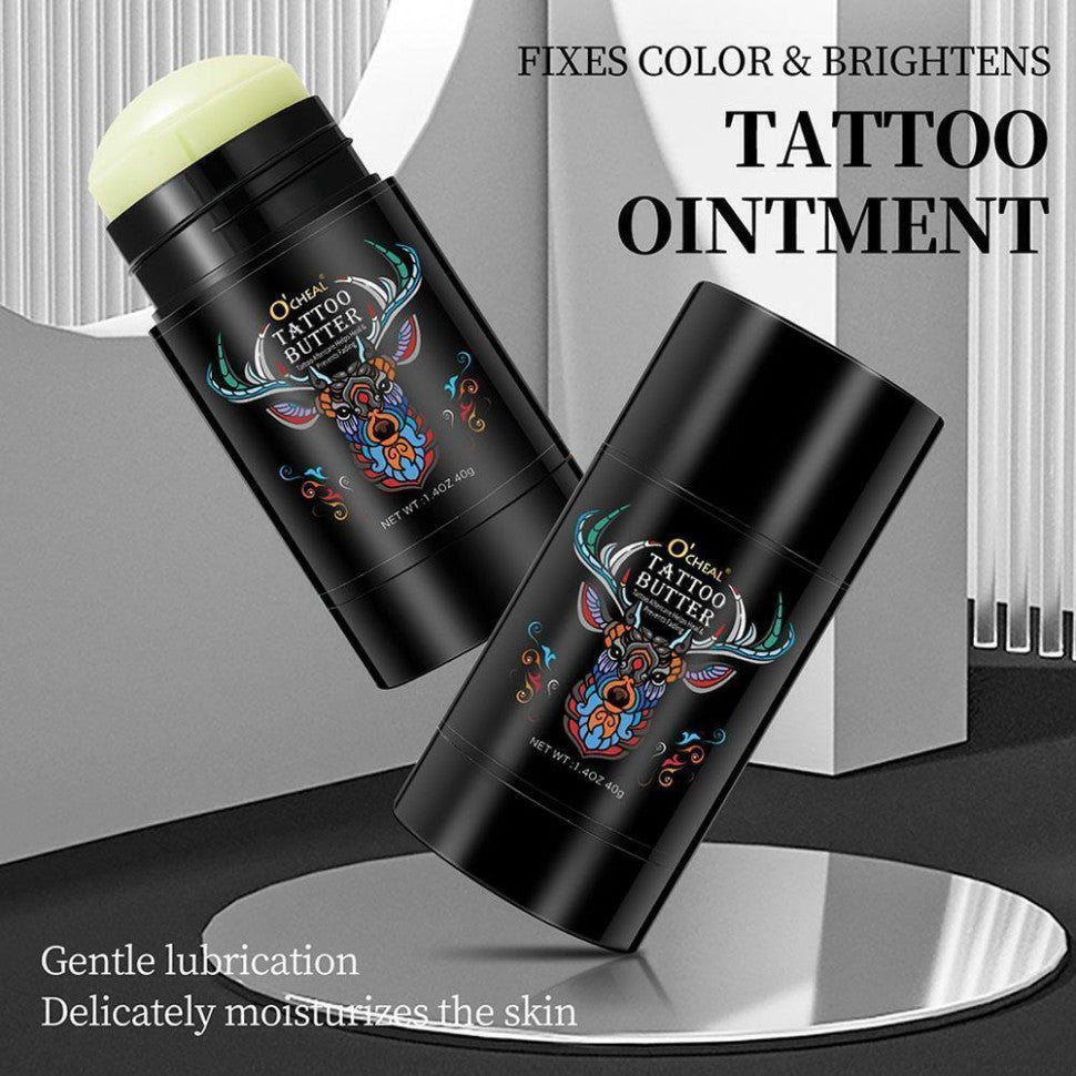 Tattoo Aftercare Butter Balm, 2.6 oz, Old & New Tattoo Moisturizer Healing Brightener for Color Enhance, Natural Organic Tattoo Cream