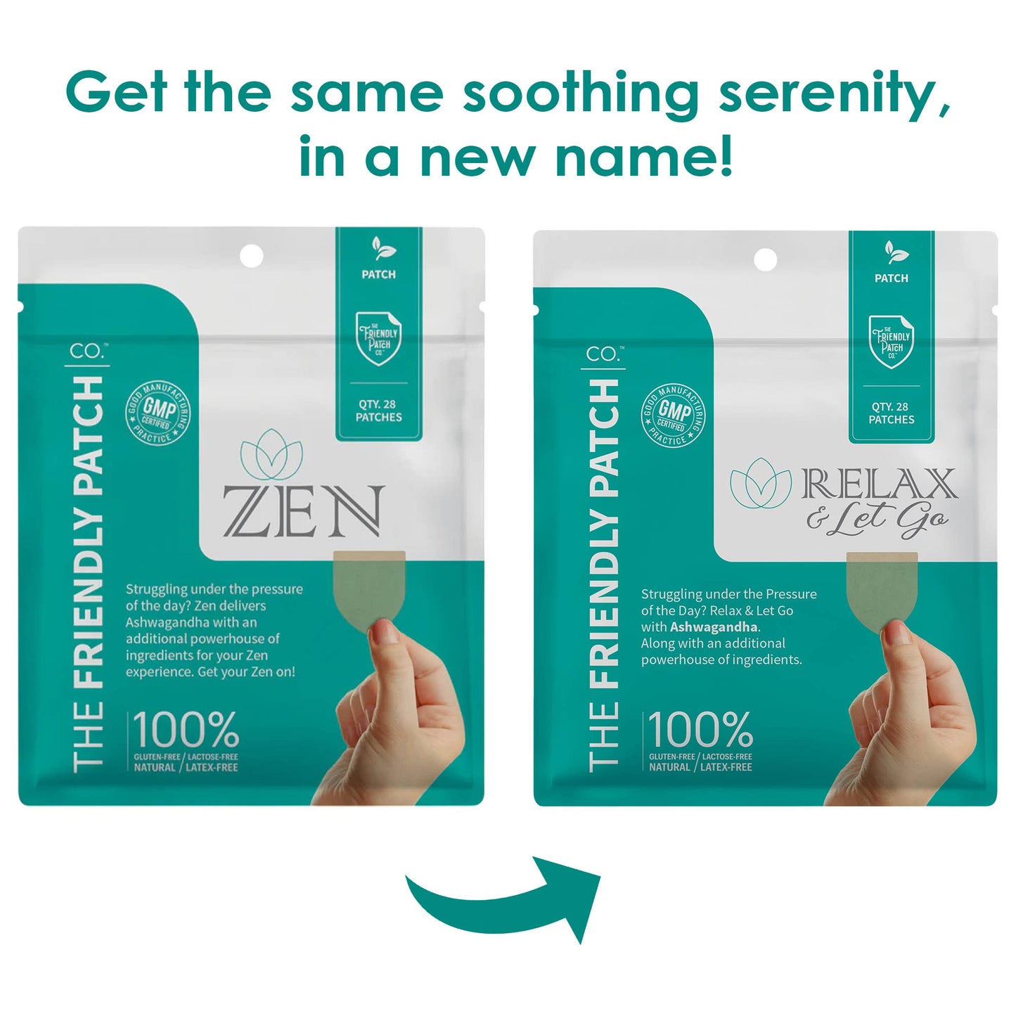 Zen Stress Patch Relax & Let Go Ashwagandha Gaba 28 Patches