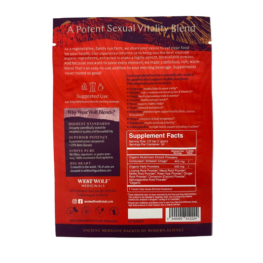 Love & Desire Organic Mushroom Sexual Vitality Supplement