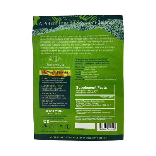 Lifeforce Organic Mushroom Extract Immune System Supplement