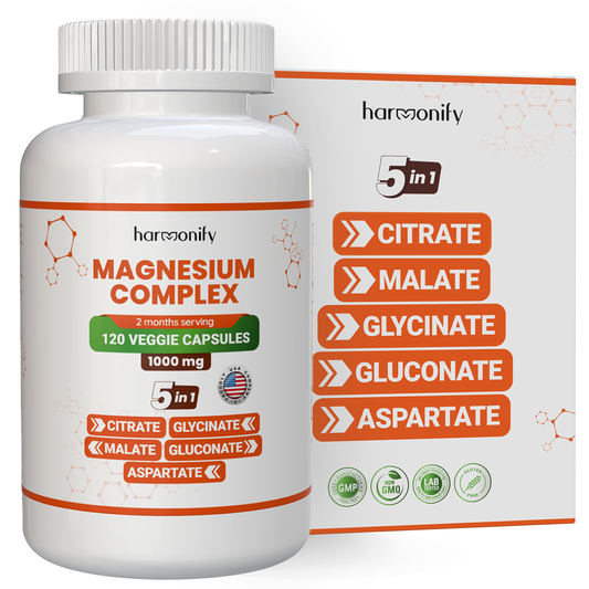 HARMONIFY Magnesium 5 in 1 Complex, 1000 mg, Glycinate, etc