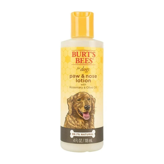 Burt's Bees for Pets Paw and Nose Lotion with Rosemary and Olive Oil, 99.7% Natural Origin Formulas, Dog Paw Pad Lotion, Paw Moisturizer for Dogs, Dog Nose Lotion, 4oz