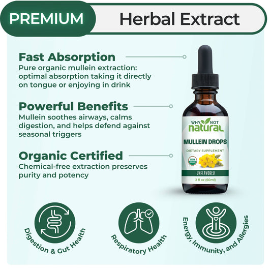 Organic Mullein Drops for Lungs