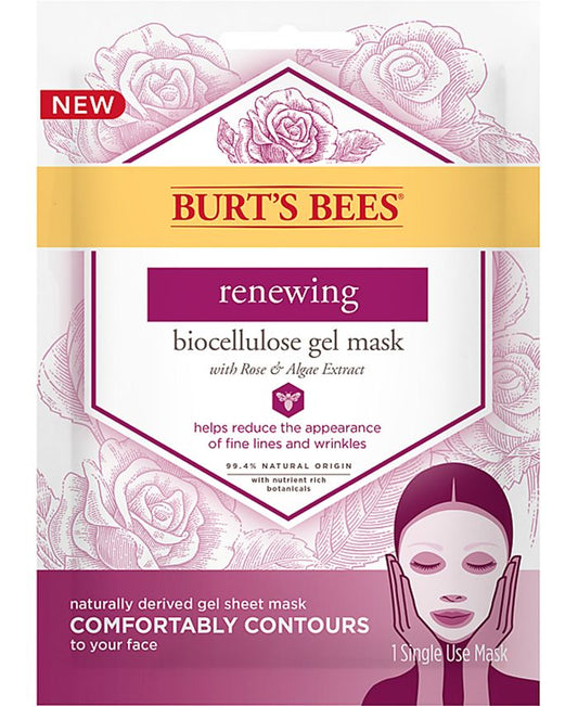 Burt's Bees Renewing Biocellulose Gel Mask With Rose and Algae Extract